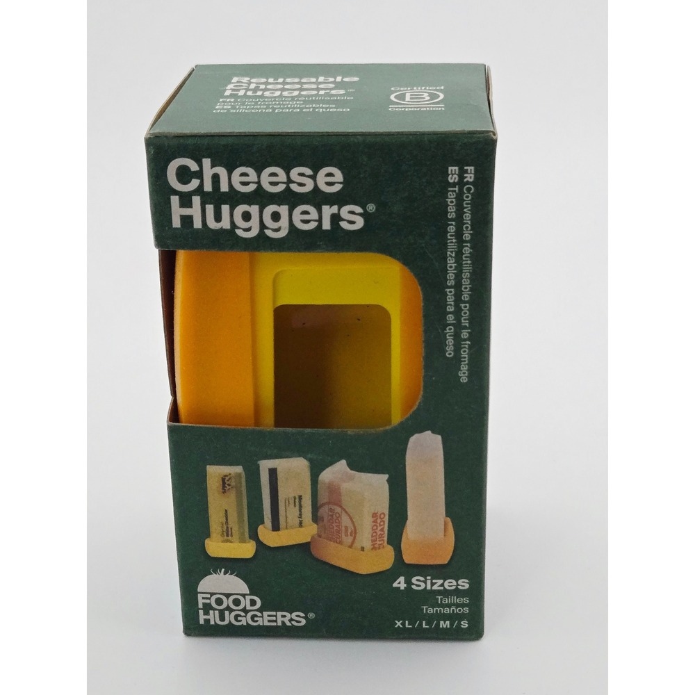 Food Huggers Cheese Huggers Reusable Silicone Food Savers 4 Sizes NEW